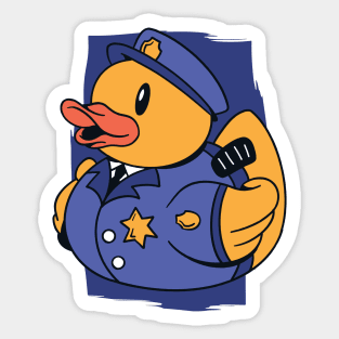 Cute Police Officer Rubber Duckie // Cute Cop Rubber Ducky Sticker